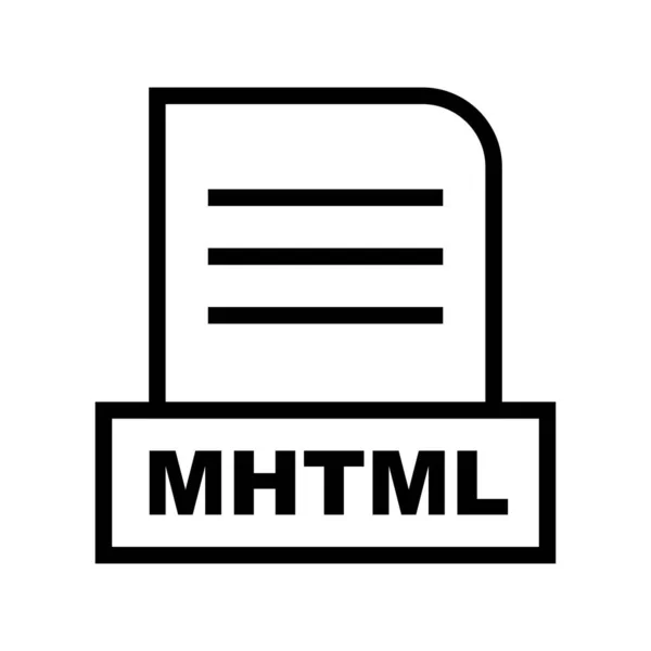 Ícone Arquivo Vector Mhtml — Vetor de Stock