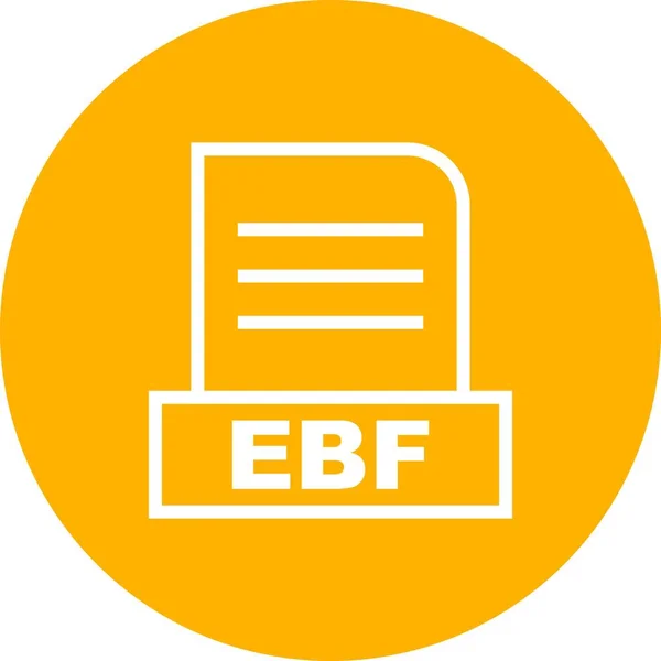 Ícone Arquivo Ebf Vetorial —  Vetores de Stock