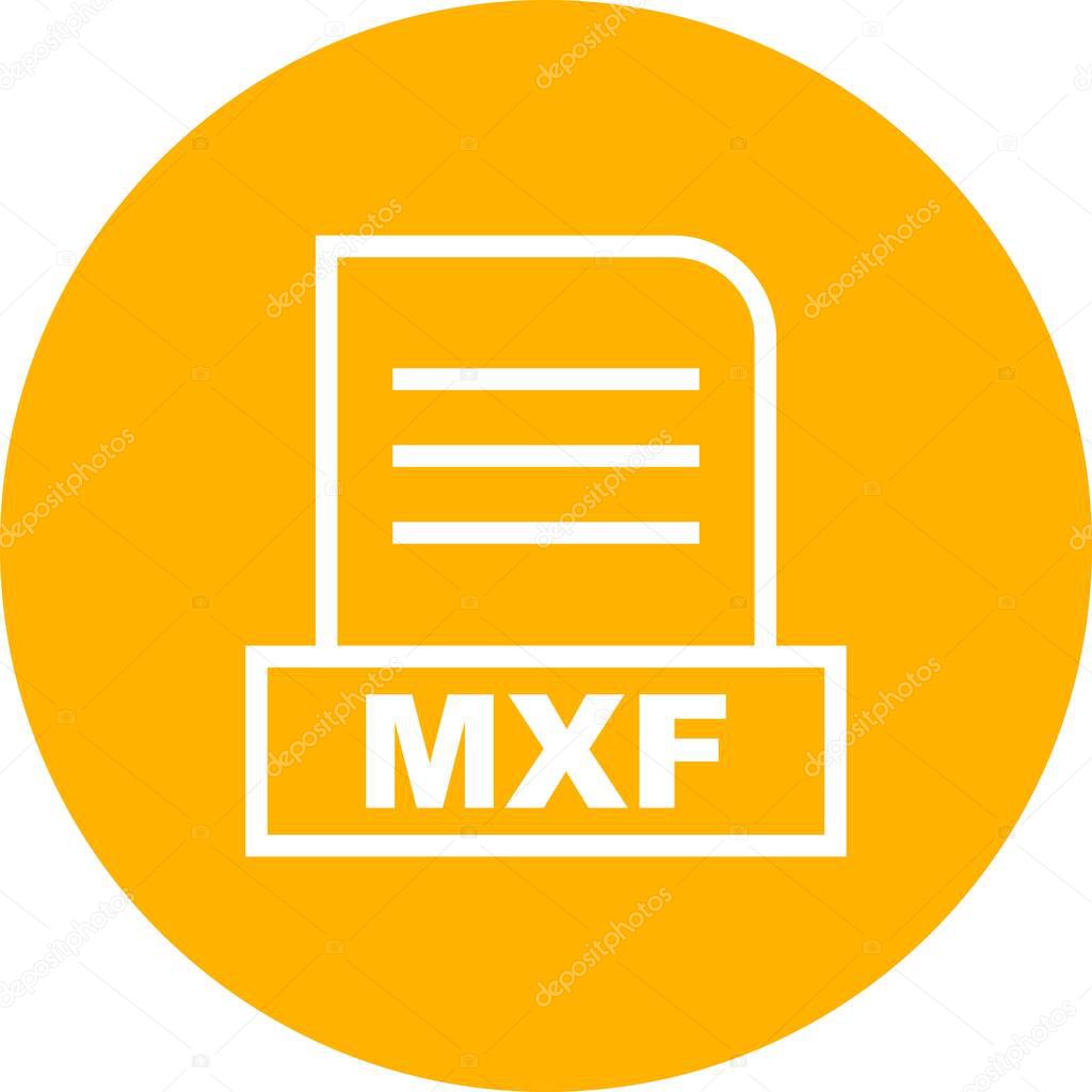 Vector MXF file icon 
