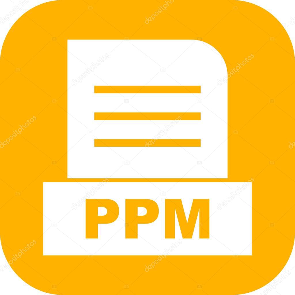 Vector PPM file icon 