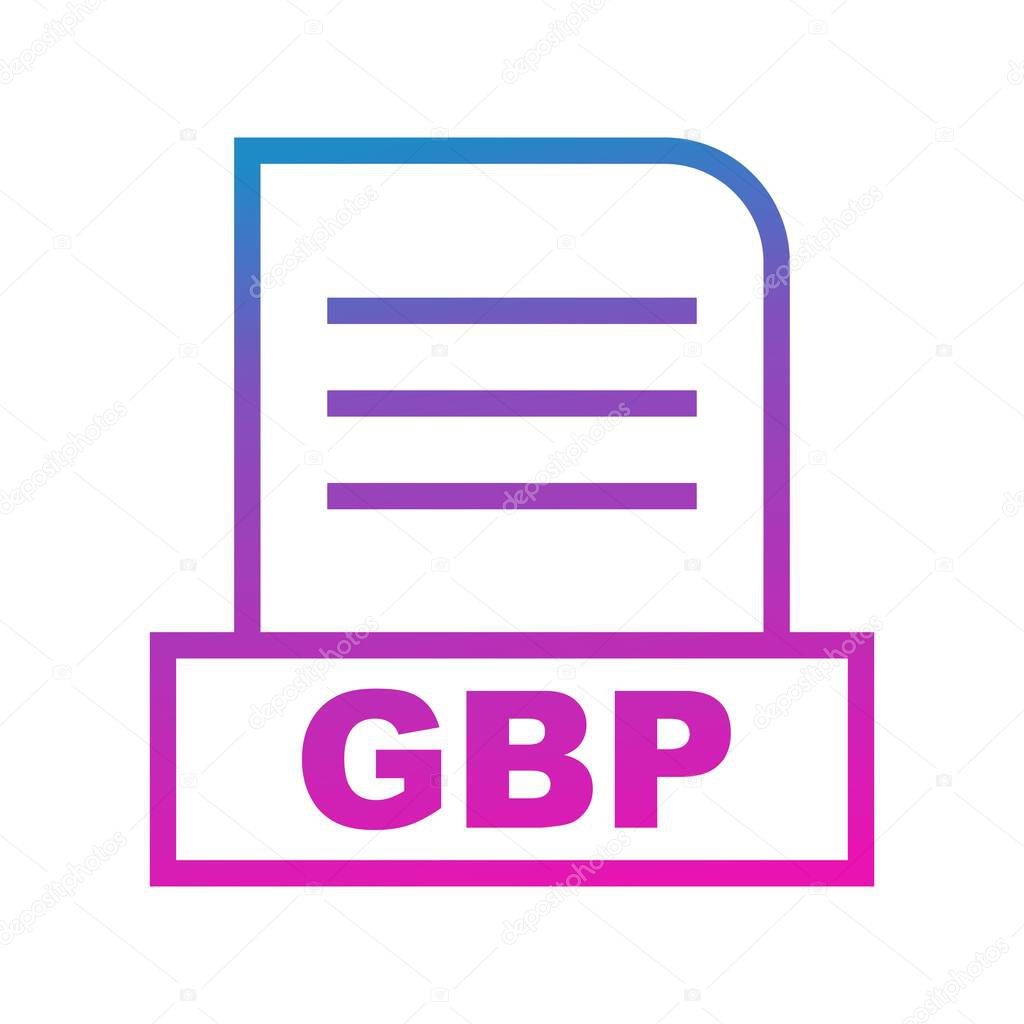Vector GBP file icon