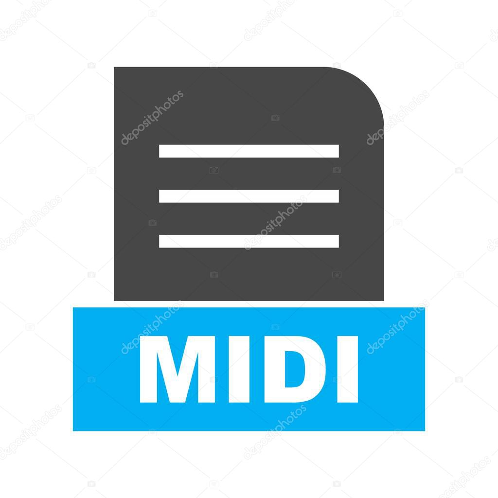 Vector MIDI file icon