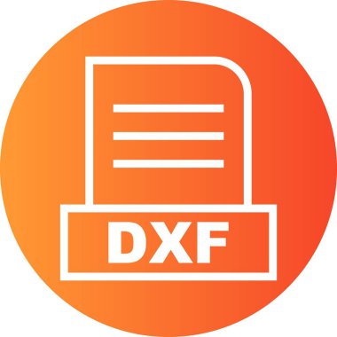 Vektör DXF dosya simgesi