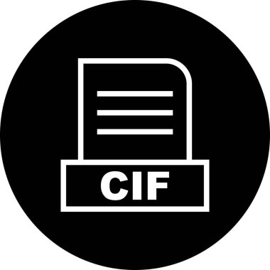 Vektör CIF dosya simgesi