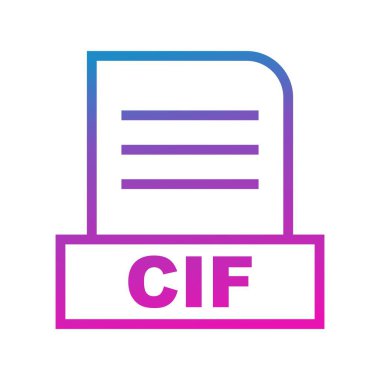 Vektör CIF dosya simgesi
