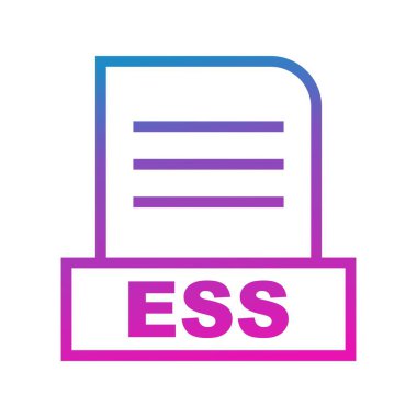 Vektör ESS dosya simgesi