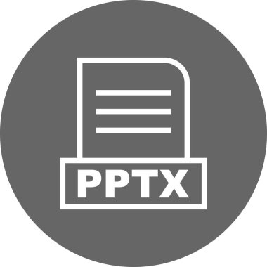 Vektör PPTX dosya simgesi