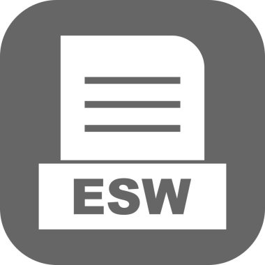  Vektör ESW dosya simgesi 
