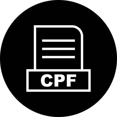 Vektör CPF dosya simgesi 