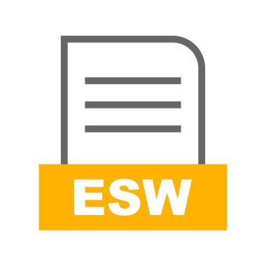  Vektör ESW dosya simgesi 
