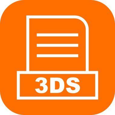 Vektör 3DS dosya simgesi