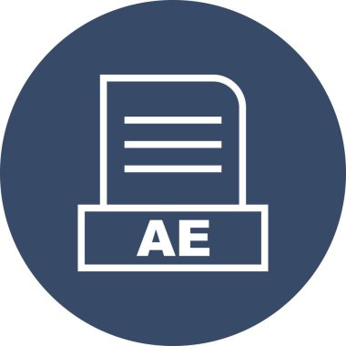 Vektör AE dosya simgesi