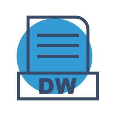 Vektör DW dosya simgesi
