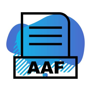  Vektör AAF dosya simgesi 