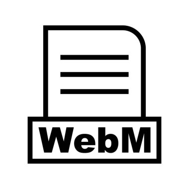  Vektör WebM dosya simgesi