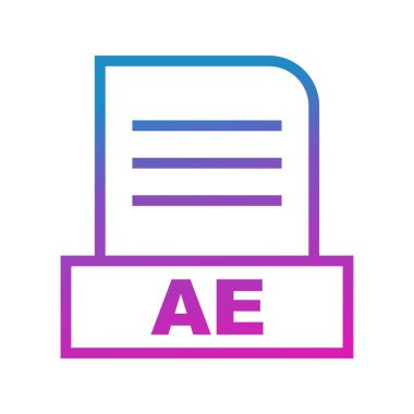 Vektör AE dosya simgesi