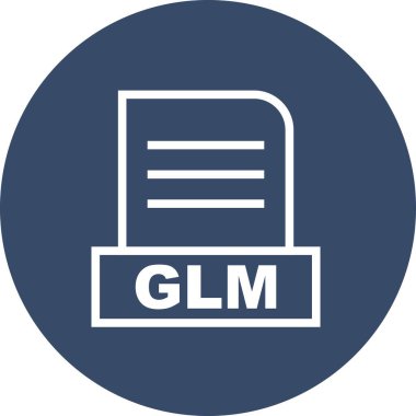 Vektör GLM dosya simgesi