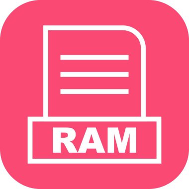 Vektör RAM dosya simgesi