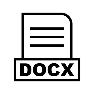 Vektör DOCX dosya simgesi