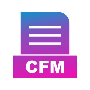 Vektör CFM dosya simgesi 