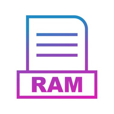 Vektör RAM dosya simgesi