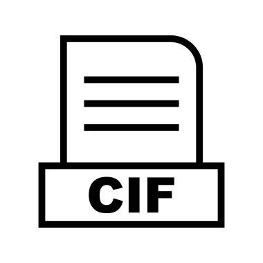Vektör CIF dosya simgesi