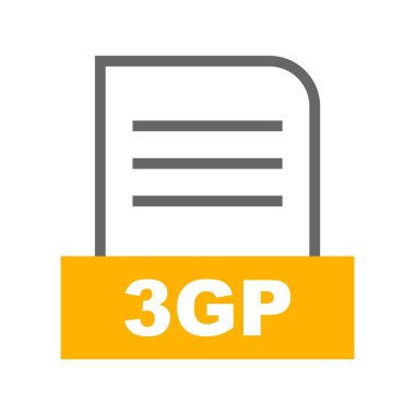 Vektör 3GP dosya simgesi 