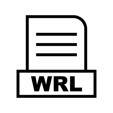 Vektör WRL dosya simgesi 