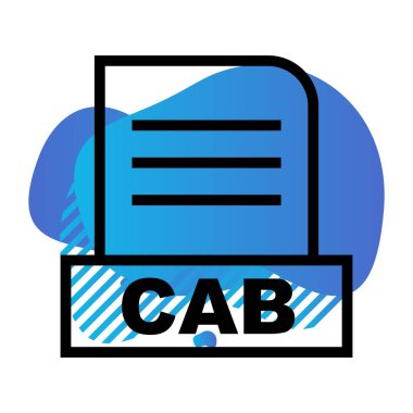 Vektör CAB dosya simgesi