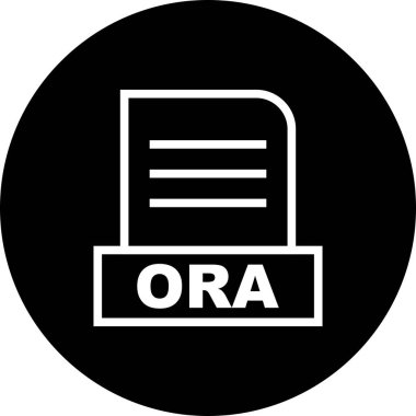 Vektör ORA dosya simgesi