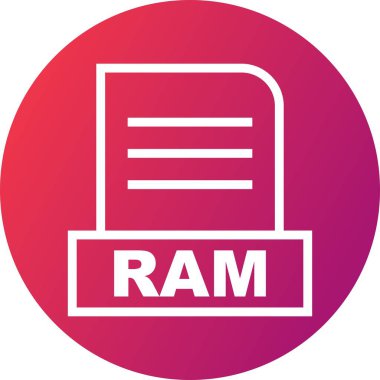 Vektör RAM dosya simgesi
