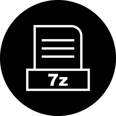Vektör 7z dosya simgesi  