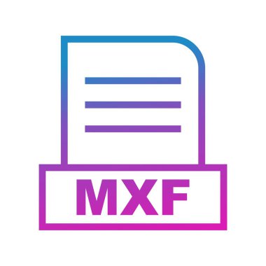 Vektör MXF dosya simgesi 