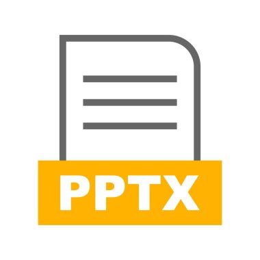 Vektör PPTX dosya simgesi