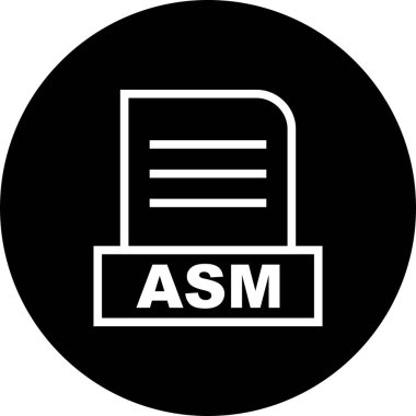 Vektör ASM dosya simgesi
