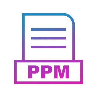 Vektör PPM dosya simgesi 