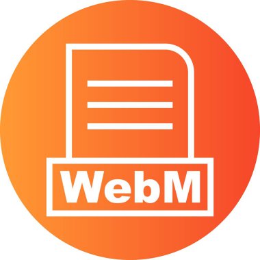  Vektör WebM dosya simgesi