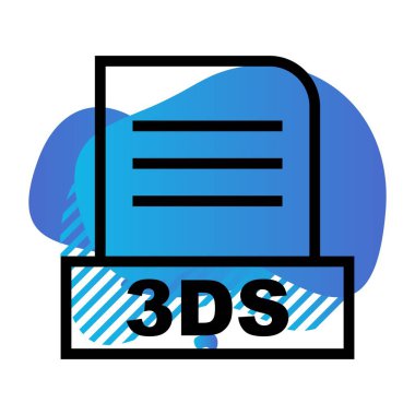 Vektör 3DS dosya simgesi