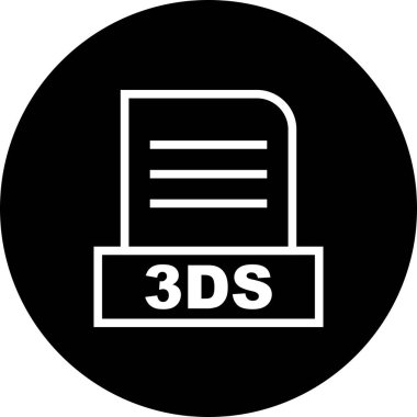 Vektör 3DS dosya simgesi