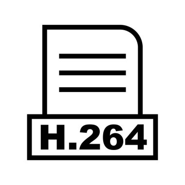 Vektör H.264 dosya simgesi