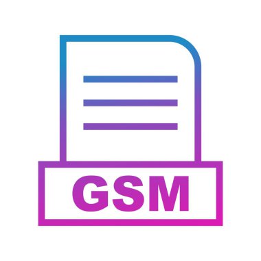 Vektör GSM dosya simgesi