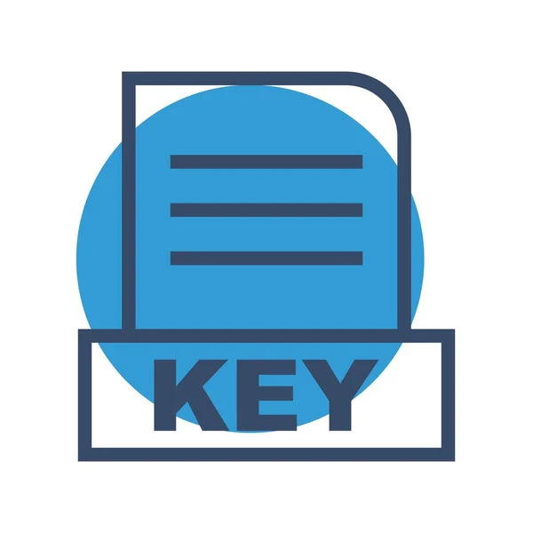 Vector Key Bestand Pictogram — Stockvector