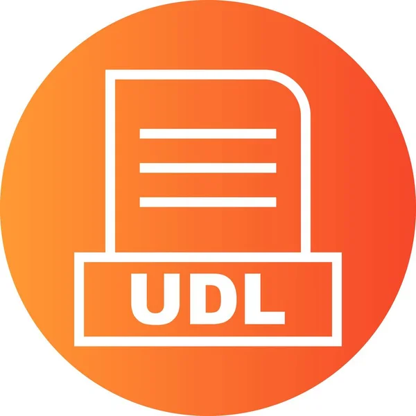 Ícone Arquivo Vector Udl —  Vetores de Stock