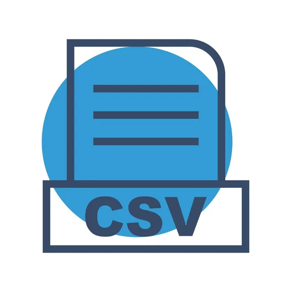 Vector Icono Archivo Csv — Archivo Imágenes Vectoriales