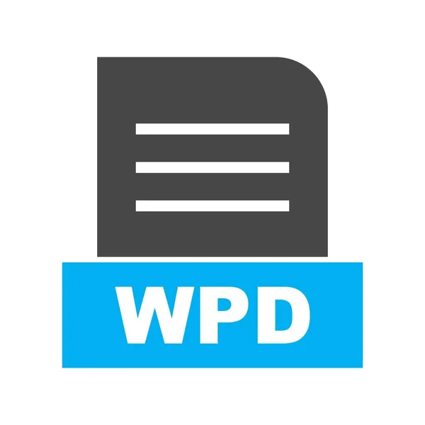 Vector Icono Archivo Wpd — Archivo Imágenes Vectoriales