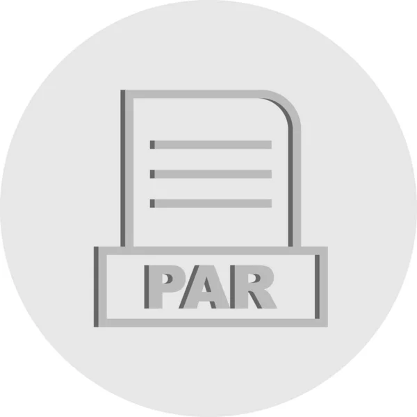 Значок Векторного Файла Par — стоковый вектор
