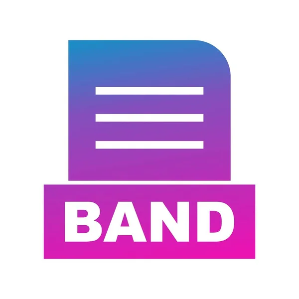 Vector Band Bestand Pictogram — Stockvector