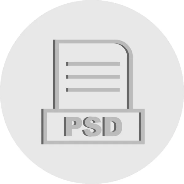 Vektor Psd Dateisymbol — Stockvektor