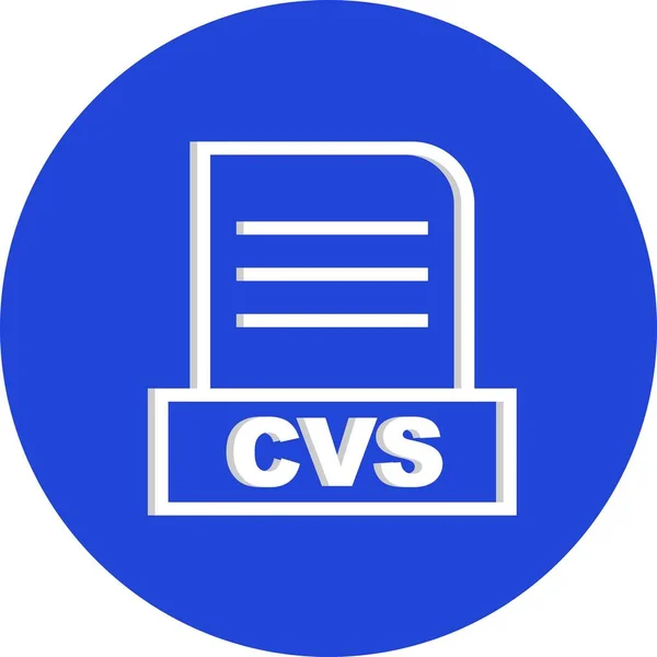 Vector Cvs File Icon — Stock Vector