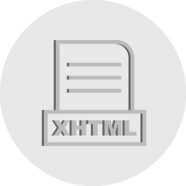 Vector Xhtml Bestand Pictogram — Stockvector